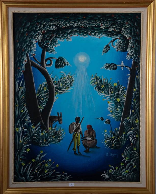 Nativity Original Haitian Painting by Bourmond Byron (1 of 1)