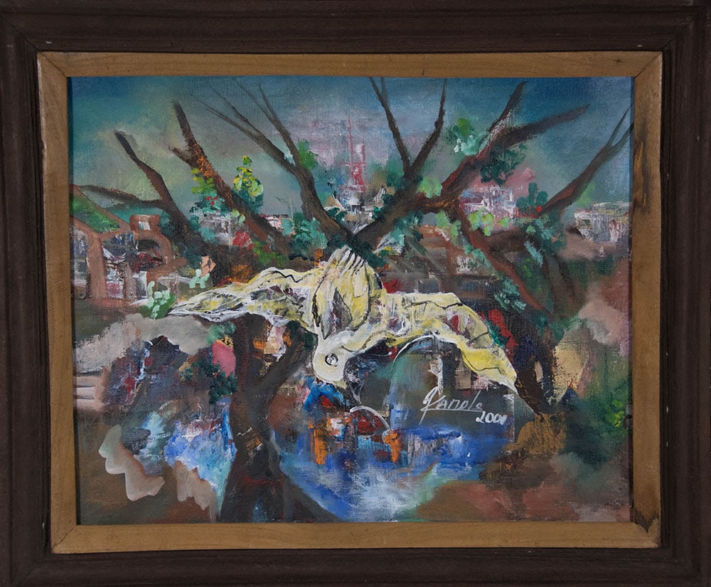 White Bird Original Haitian Painting by Karole Andre (1 of 1)