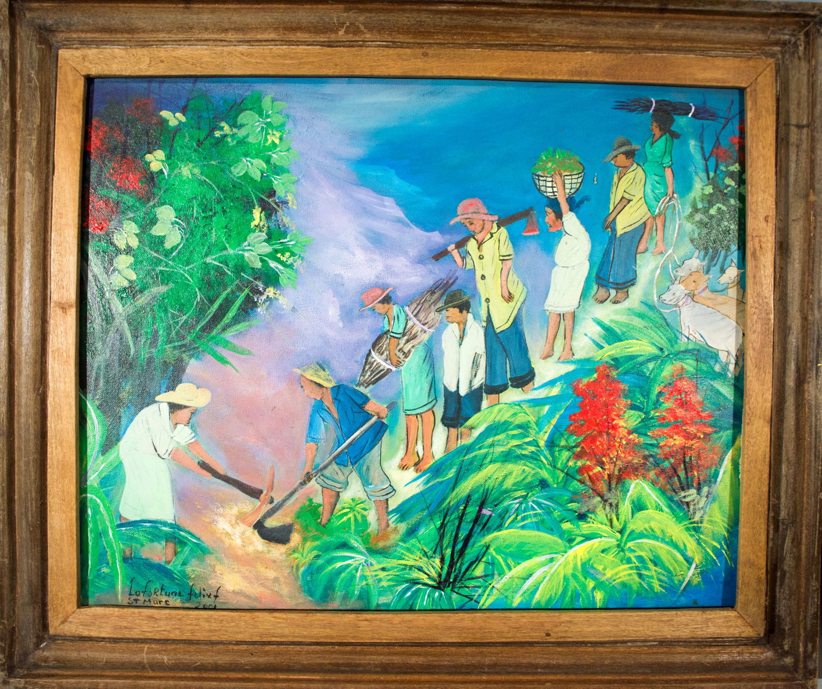 Working in Field Original Haitian Painting by Lafortune Felix (1 of 1)