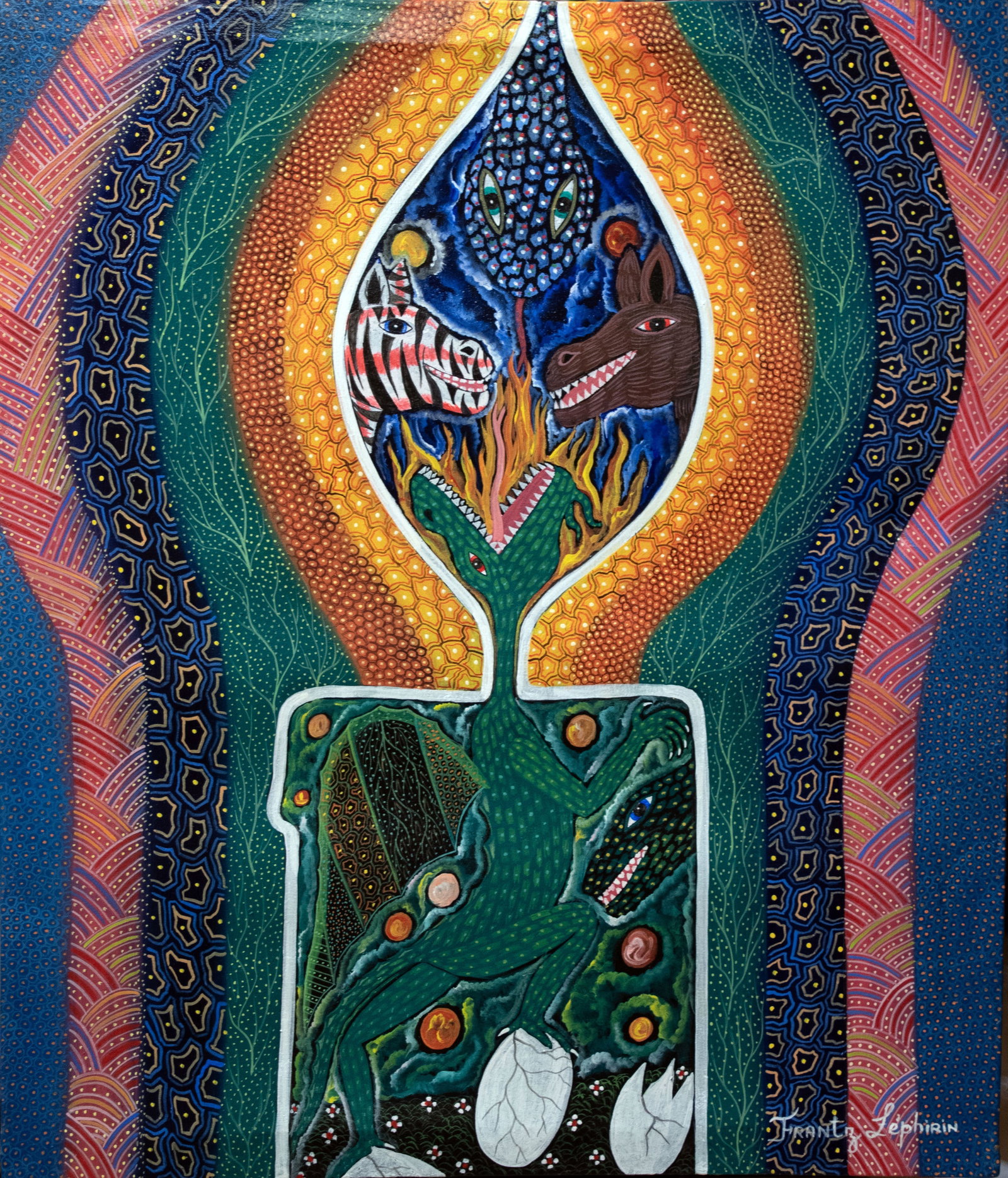 LaTentation Orignial Haitian Painting by Frantz Zephirin (1 of 1)