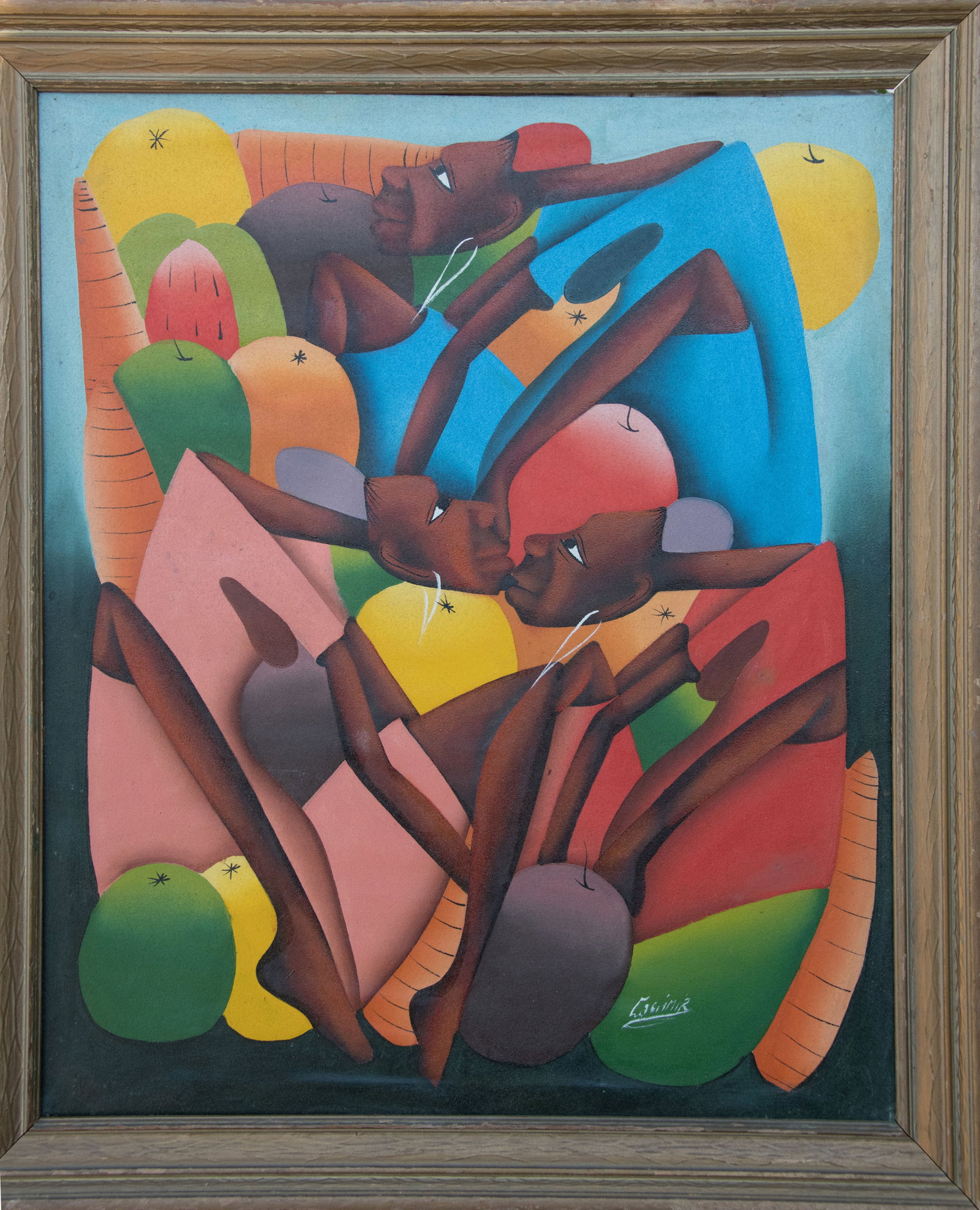 Fruit Seller Casimir Laurent Original Haitian Painting by Laurent Casimir (1 of 1)