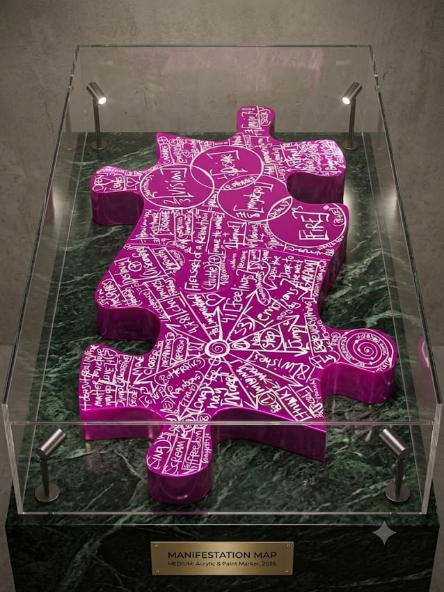 Brendan Murphy "Life is a Jigsaw" Series (Magenta Puzzle Piece) (1 of 2)