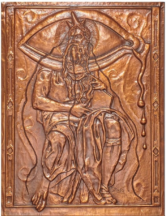 Salvador Dalí (1904–1989) Moses and Monotheism, Copper Patina Bas-Relief after Michelangelo, c. (1 of 1)