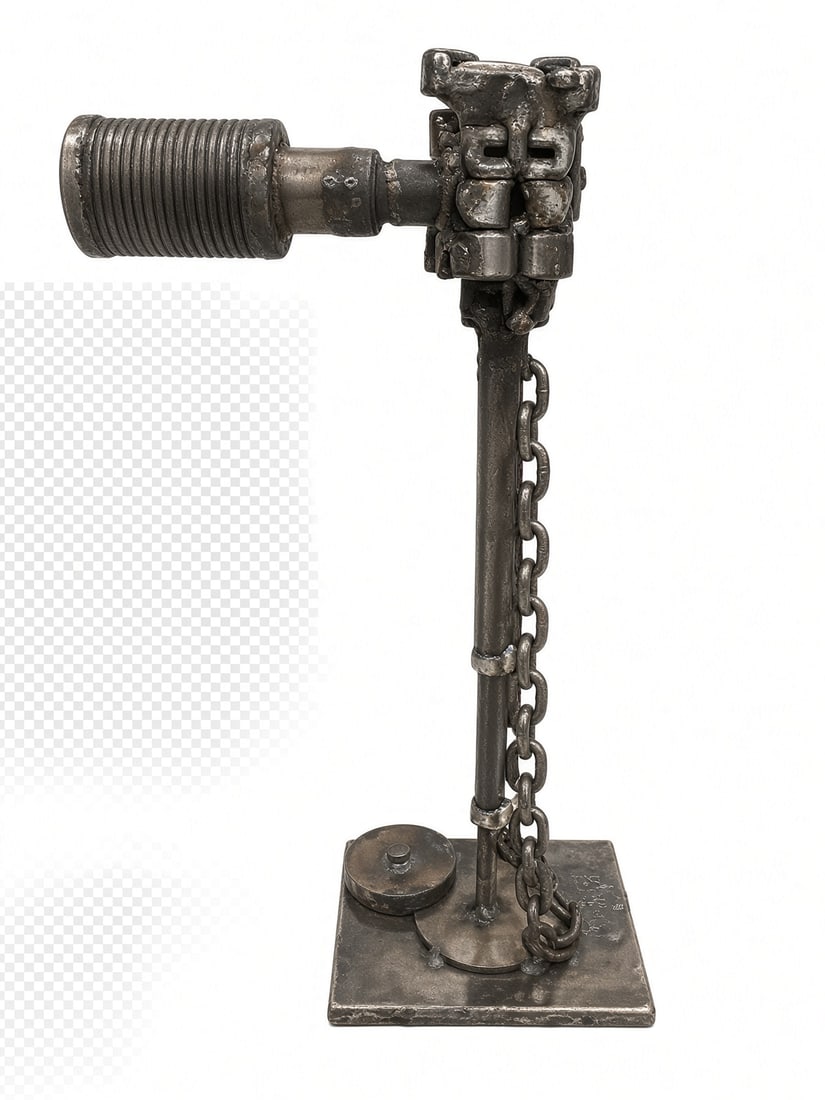 Unique Found Object Camera Metal Sculpture (1 of 3)