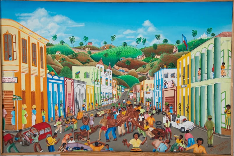 The events after the fall of Jean-Claude DUVALIER Original Haitian Painting by GerardM. Lafontant: The events after the fall of Jean-Claude DUVALIER Original Haitian Painting by GerardM. Lafontant Oil on Canvas