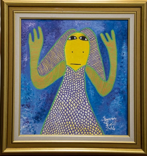 Voodoo Spirit Original Haitian Painting by Levoy Exil: Voodoo Spirit Original Haitian Painting by Levoy Exil Acrylic on Canvas