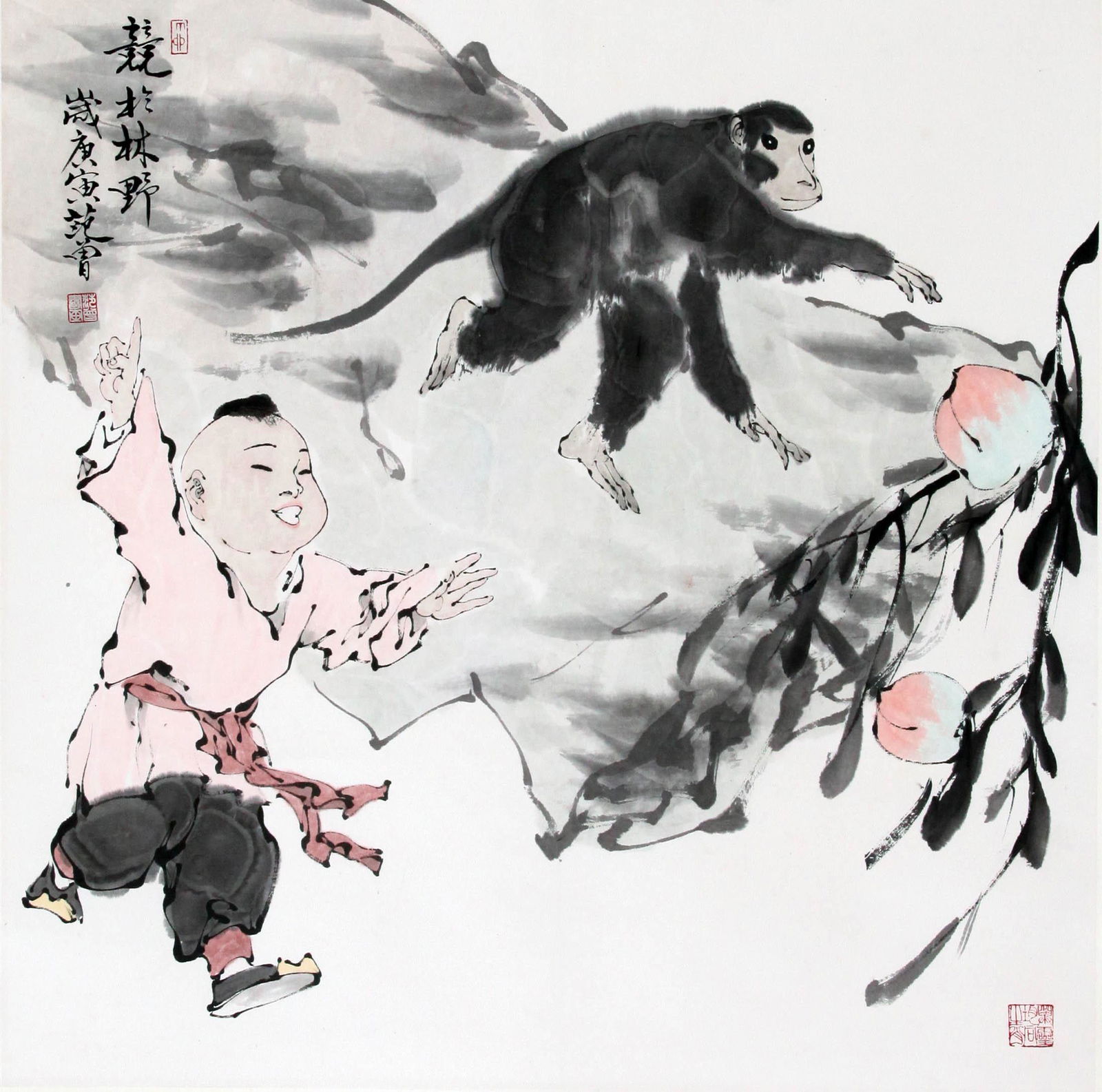 A Chinese Scroll Painting By Fan Ceng: A Chinese Scroll Painting By Fan Ceng 68*68cm