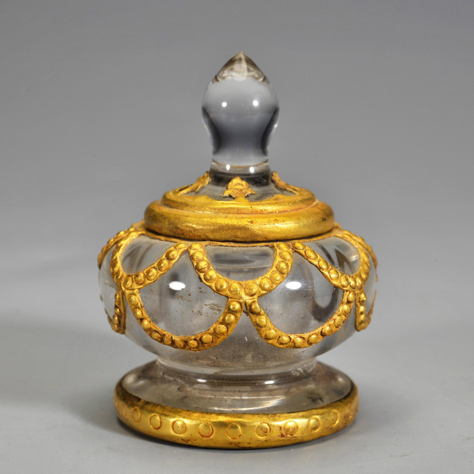 A Bronze Gilt Mounted Rock Crystal Container Qing (1 of 10)