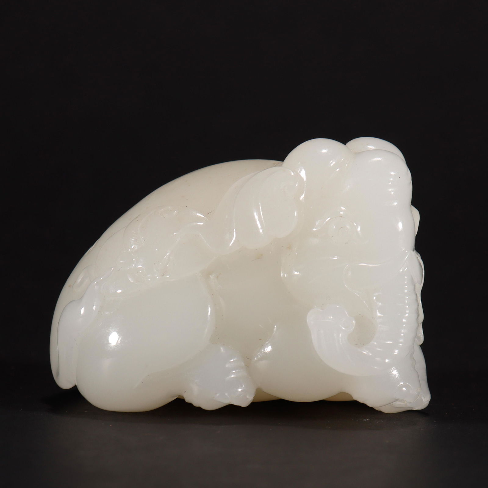 A Chinese Carved White Jade Decoration Qing Dyn. (1 of 8)