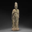 A Chinese Pottery Standing Figure Song Dyn.