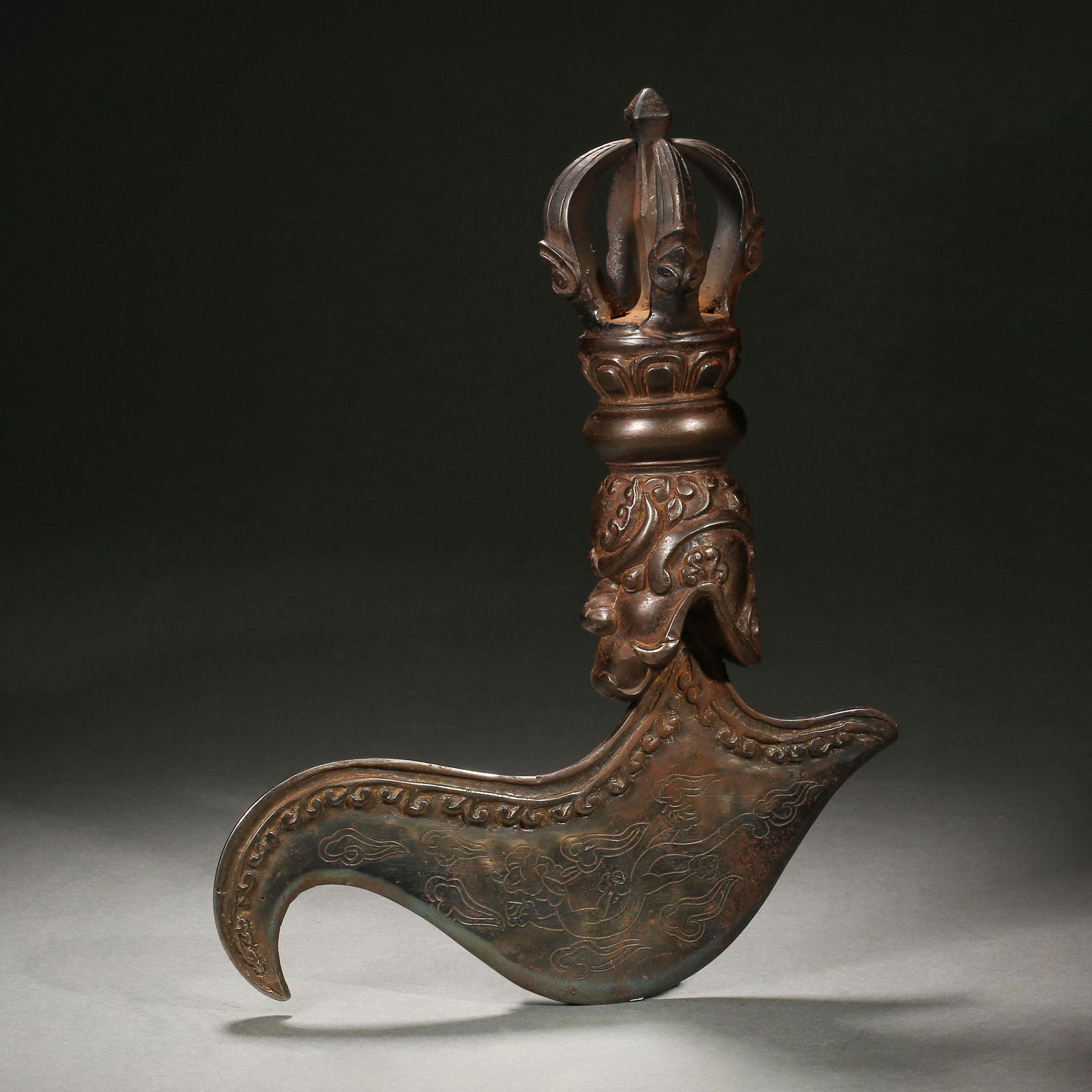 A Tibetan Iron Curved Knife (1 of 8)