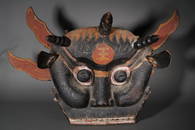 A Tibetan Wooden Tiger Mask