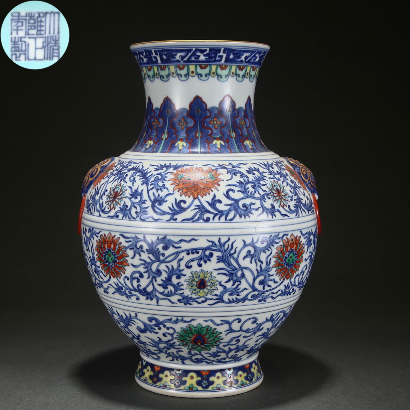 A Chinese Doucai Glaze Zun Vase (1 of 9)