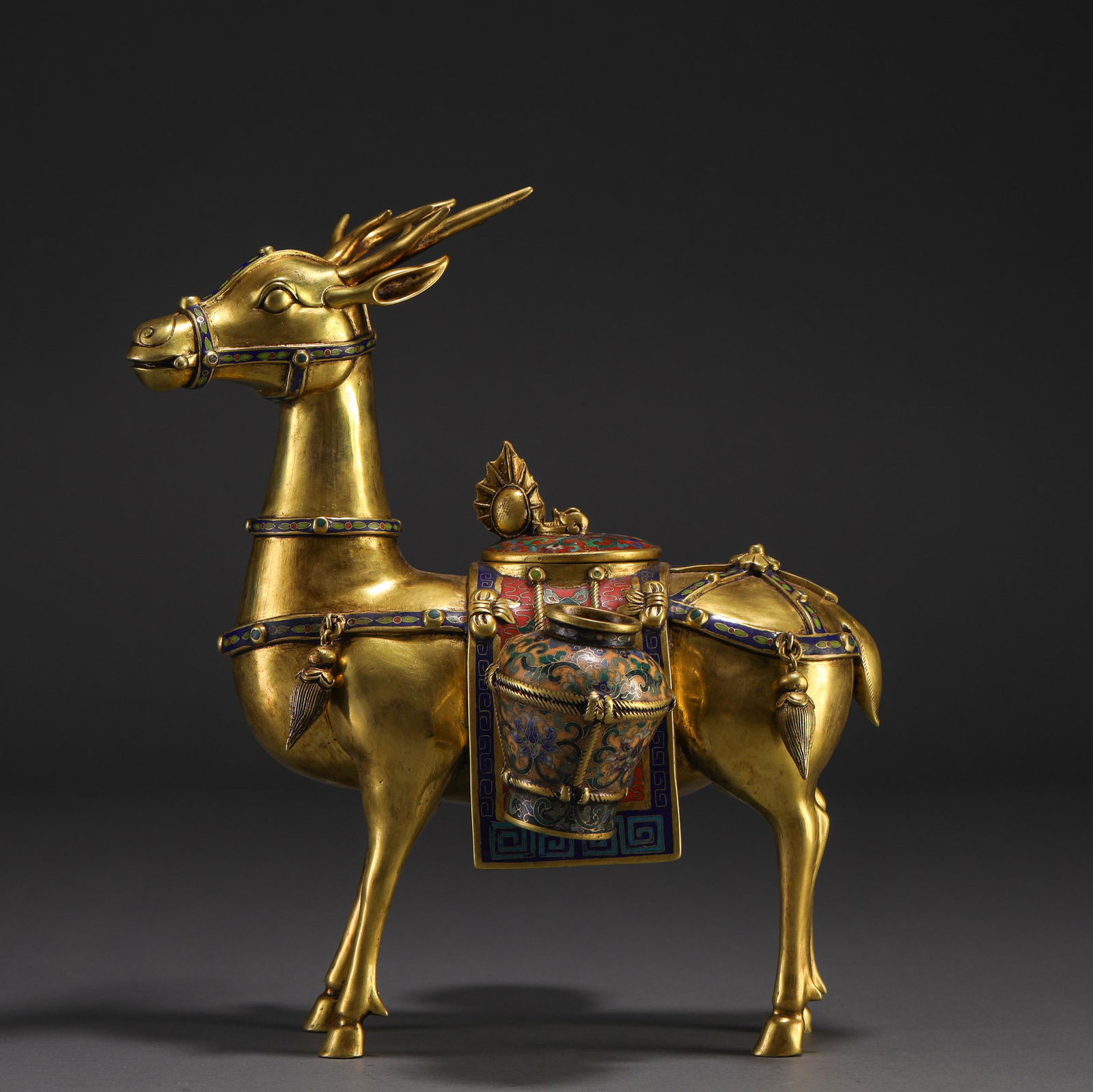 A Chinese Cloisonne Enamel Bronze Beast (1 of 11)