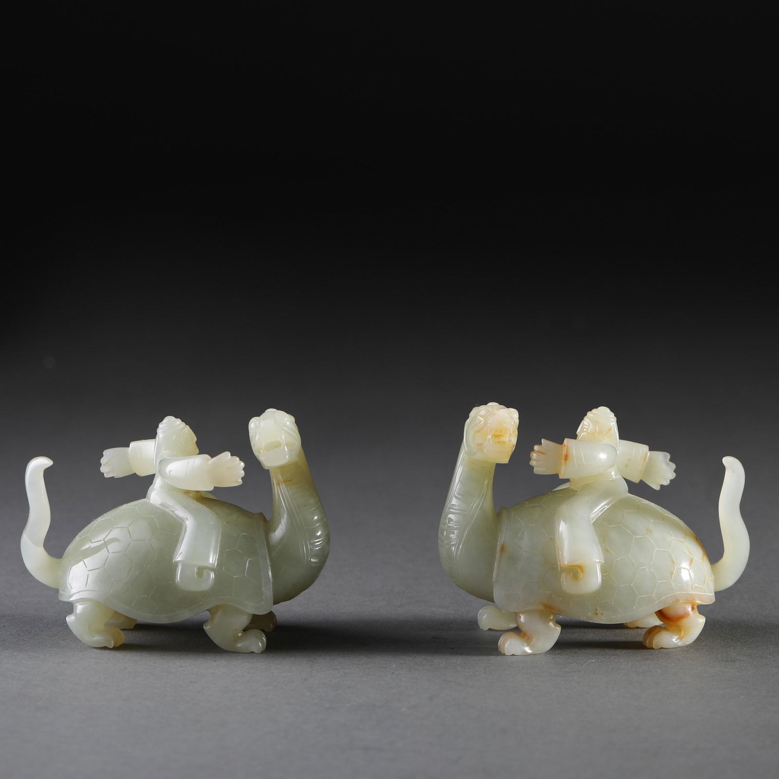Pair Chinese Carved Jade Beasts (1 of 9)