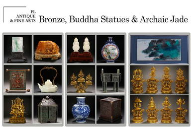 Bronze, Buddha Statues & Archaic Jade