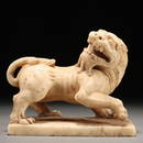 A Chinese Carved Marble Beast