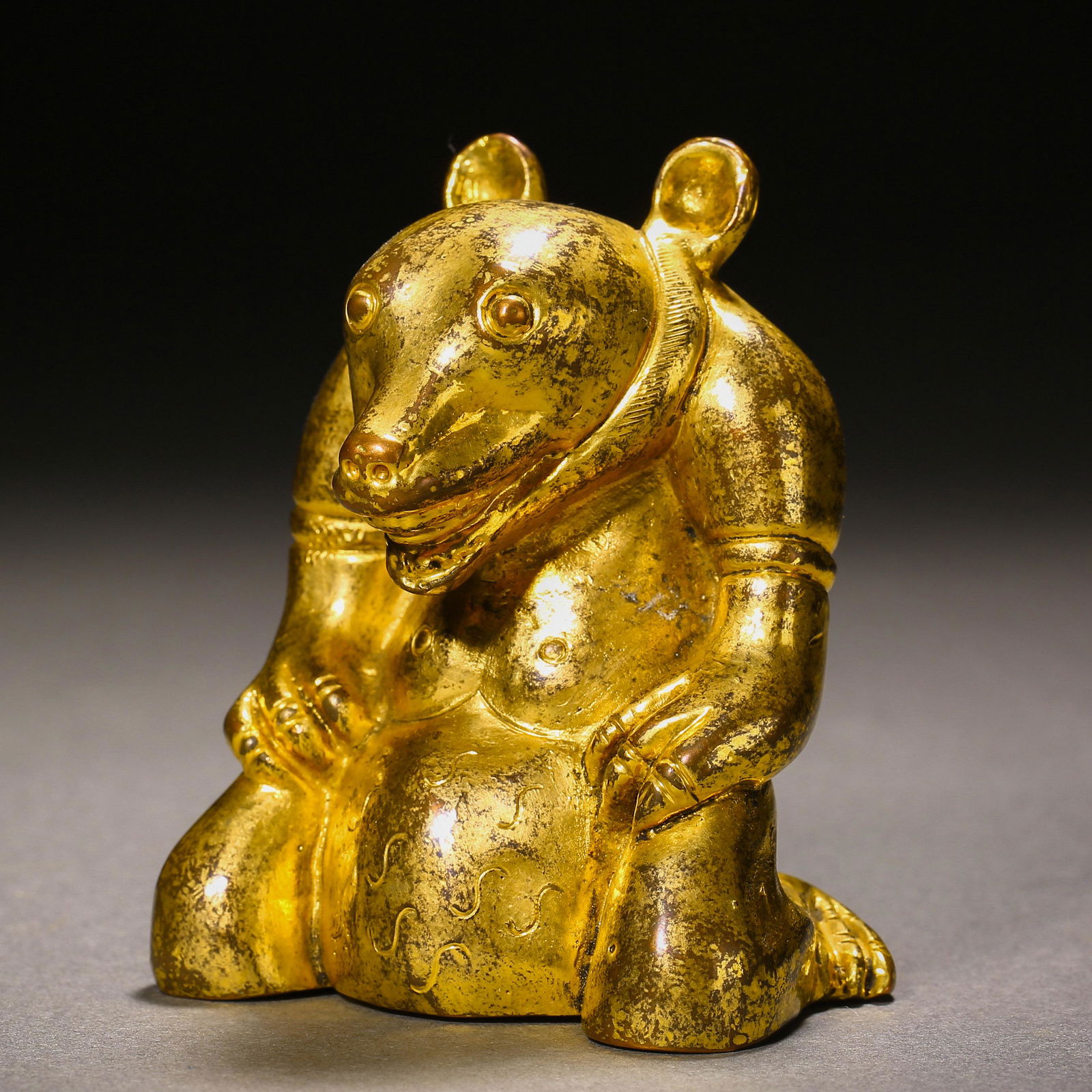 A Chinese Bronze Gilt Bear (1 of 5)
