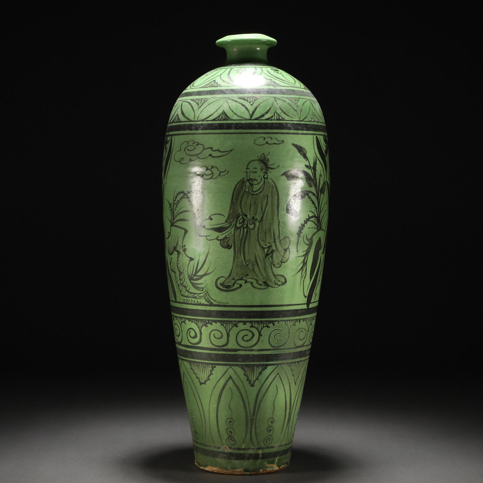 A Chinese Cizhou-ware Figural Story Vase Meiping (1 of 9)