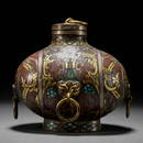 A Chinese Gold and Silver Inlaid Bronze Vessel Hu