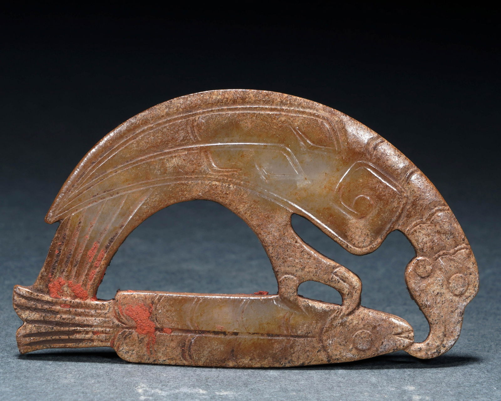 A Chinese Archaistic Carved Jade Ornament (1 of 10)