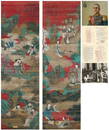 Two Pages of Chinese Scroll Painting By Zhao Mengfu