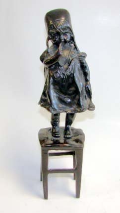 Bronze Sculpture, aft. Juan Clara, Dutch Girl.: Height - 11.5", unsigned.