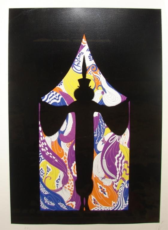 Erte serigraph, Spring Opening" Ed. 241/300.": H - 18, W -13" (sight) signed and numbered lower margin in pencil. Framed under glass. Custom gilt mould frame."