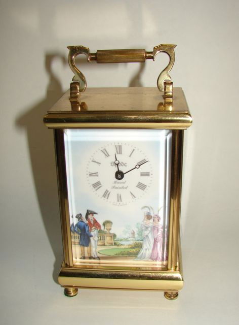 Spode Porcelain Carriage Clock.: Quartz movement.