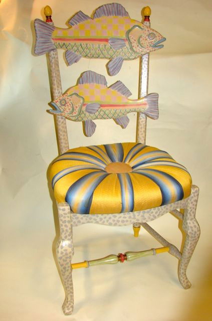 mackenzie childs fish chair
