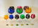 115: Set of 12 German Colored Crystal Stem Wines.
