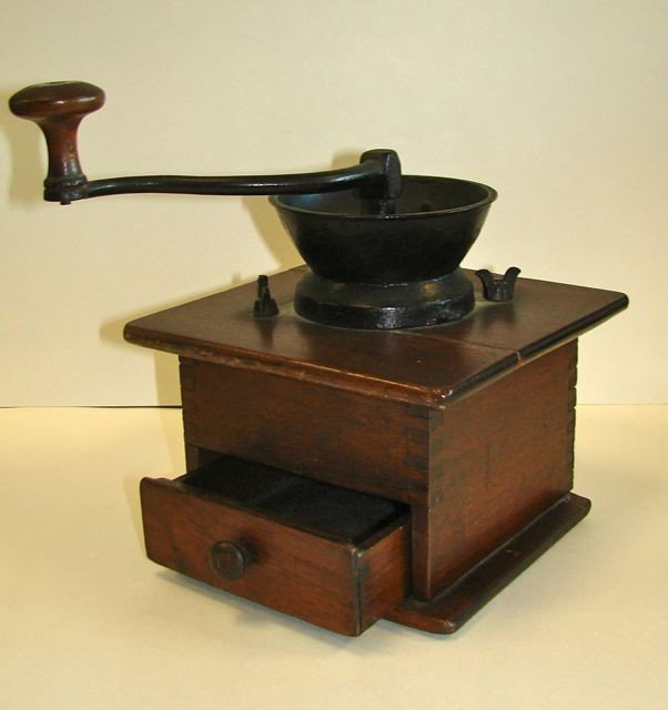 Antique Coffee Grinder. 19th C.: Dovetailed construction.