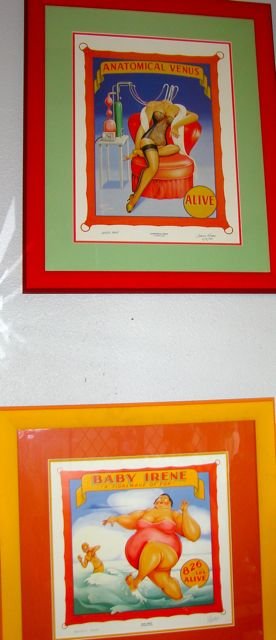 Set of Four (4) Johnny Meah Prints.: Framed in multi colored frames.