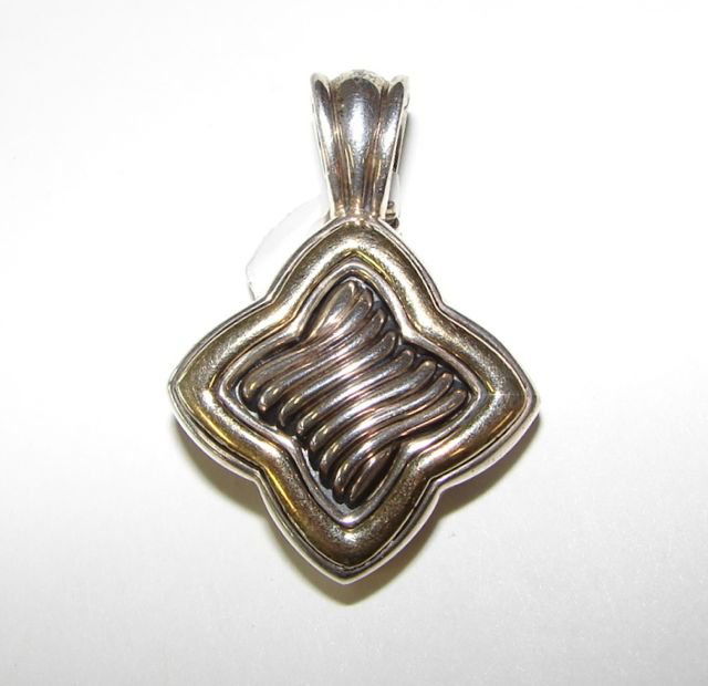 David Yurman Sterling/ 14K Gold Pendant.: 15.5 grams total. [45]