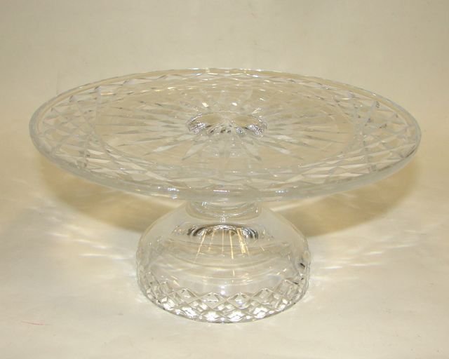Waterford Crystal Footed Cake Plate.: H - 5, diameter - 10"."