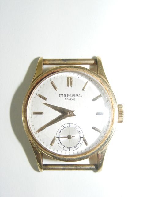 Patek Philippe 18K Yellow Gold Watch.: Patek Phillipe 18 K Yellow Gold Watch. Case Reference # 301371, movement #961876. The case is 18 karat yellow gold. the crown is not Patek Philippe. No band. 39 grams total weight. Condition, not work