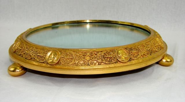 Brass Mirrored Table Plateau.