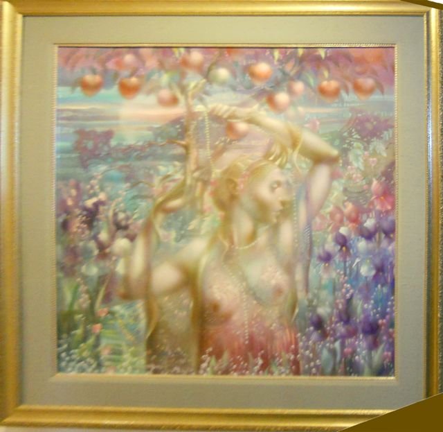 Acrylic/panel, Tatiana's Dream End", D. Anderson.": David Anderson, 20/21 C. Painted in 1990, signed. 35 x 35 in.