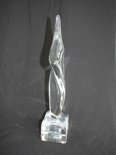 Daum Crystal "Flame" Sculpture.: Signed. Height - 12 inches.