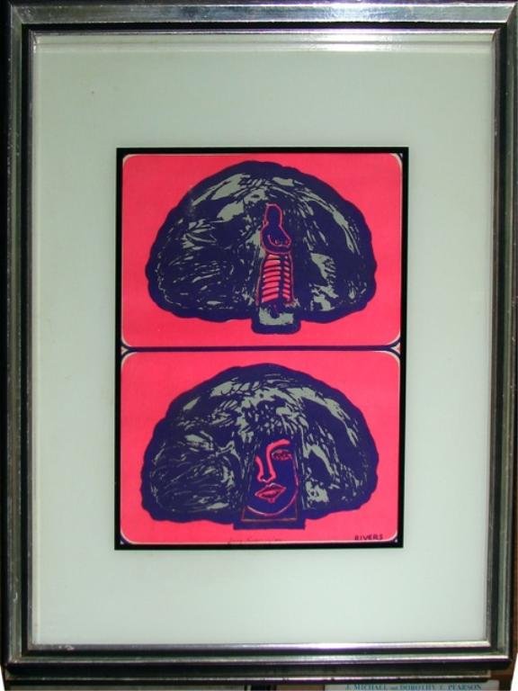 Larry Rivers, Lithograph, "A Hut Can Be A Hairdo".: Signed and numbered on the lower margin. 11/100. 11.5 x 8.5 inches, framed to 19 15 inches. Not inspected out of the frame.
