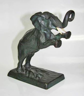 Anton Chotka Bronze - Standing Elephant: Height - 6.5 inches. Signed on the base, stamped Austria"."