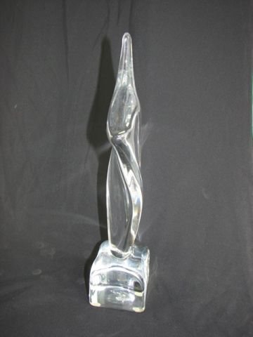 Daum Crystal "Flame" Sculpture.: Signed. Height - 12 inches.
