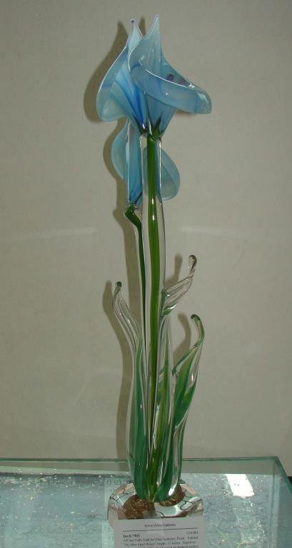 Jeff and Yaffa Todd Art Glass Sculpture, Floral (1 of 3)