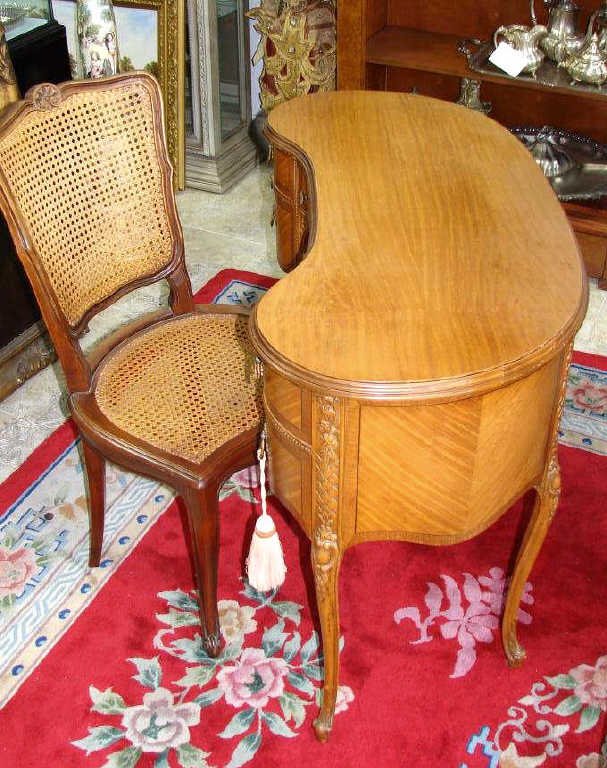 Louis XV Style Kidney Shaped Desk and Chair (1 of 4)