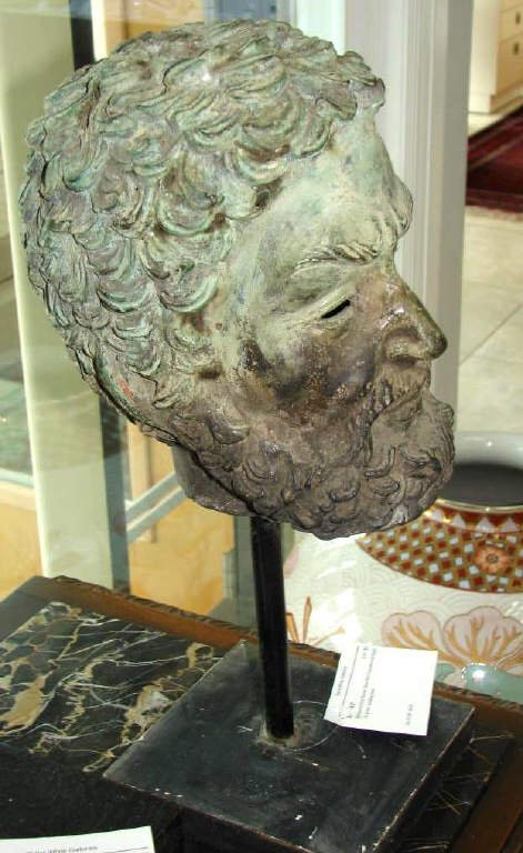 Antiquities Style Patinate Brass Bust Reproduction (1 of 4)