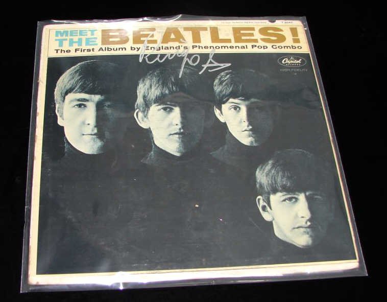Ringo Star Autographed Album, Meet the Beatles (1 of 2)
