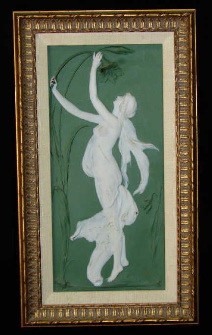 Jasperware Plaque Classical Female (1 of 2)