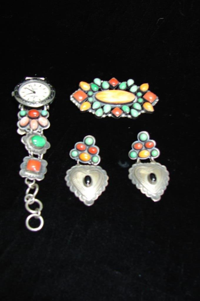 Three Sterling Silver Native American Jewelry (1 of 2)