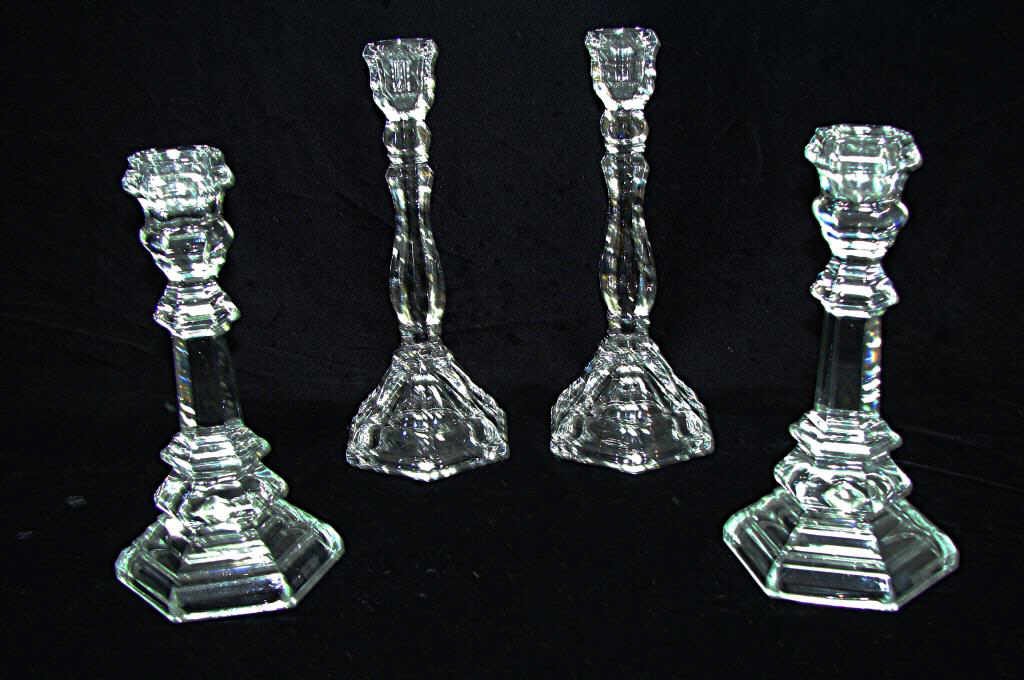 Two Pair (4) Tiffany & Co. Crystal Candlesticks (1 of 2)