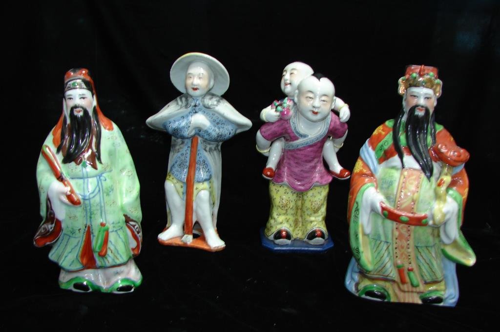 Group of 4 Chinese Porcelain Figurines (1 of 1)